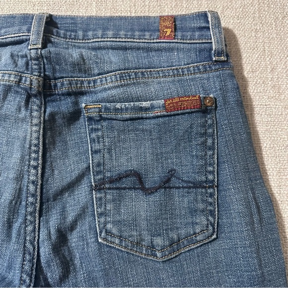 7 FOR ALL MANKIND Josefina Skinny Boyfriend Jeans Distressed Cottagecore Wmn 24 - Picture 8 of 16